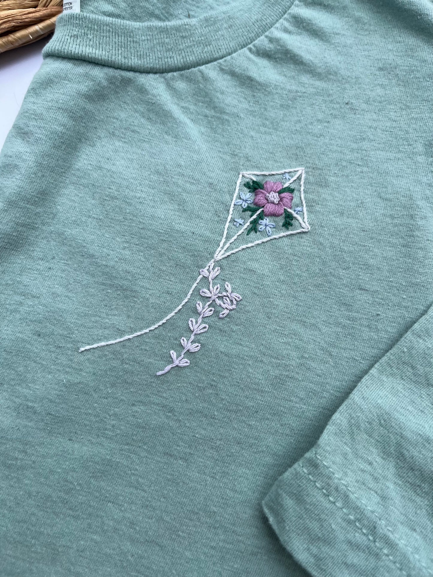 Embroidered Tshirt | M Unisex | Bella + Canvas Mint