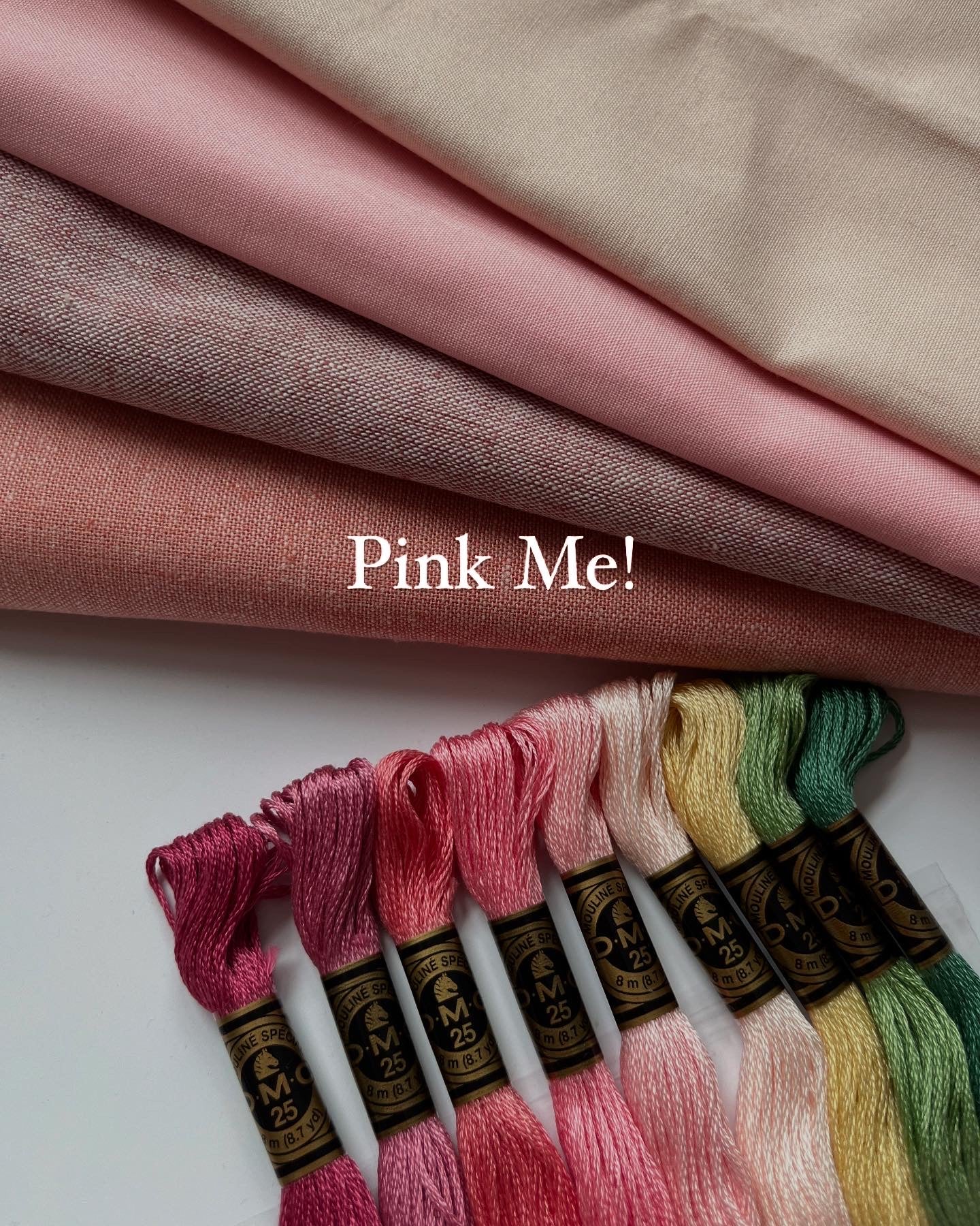 Cotton Fabric Squares | Pink Me! Precut Fabric | Essex Linen