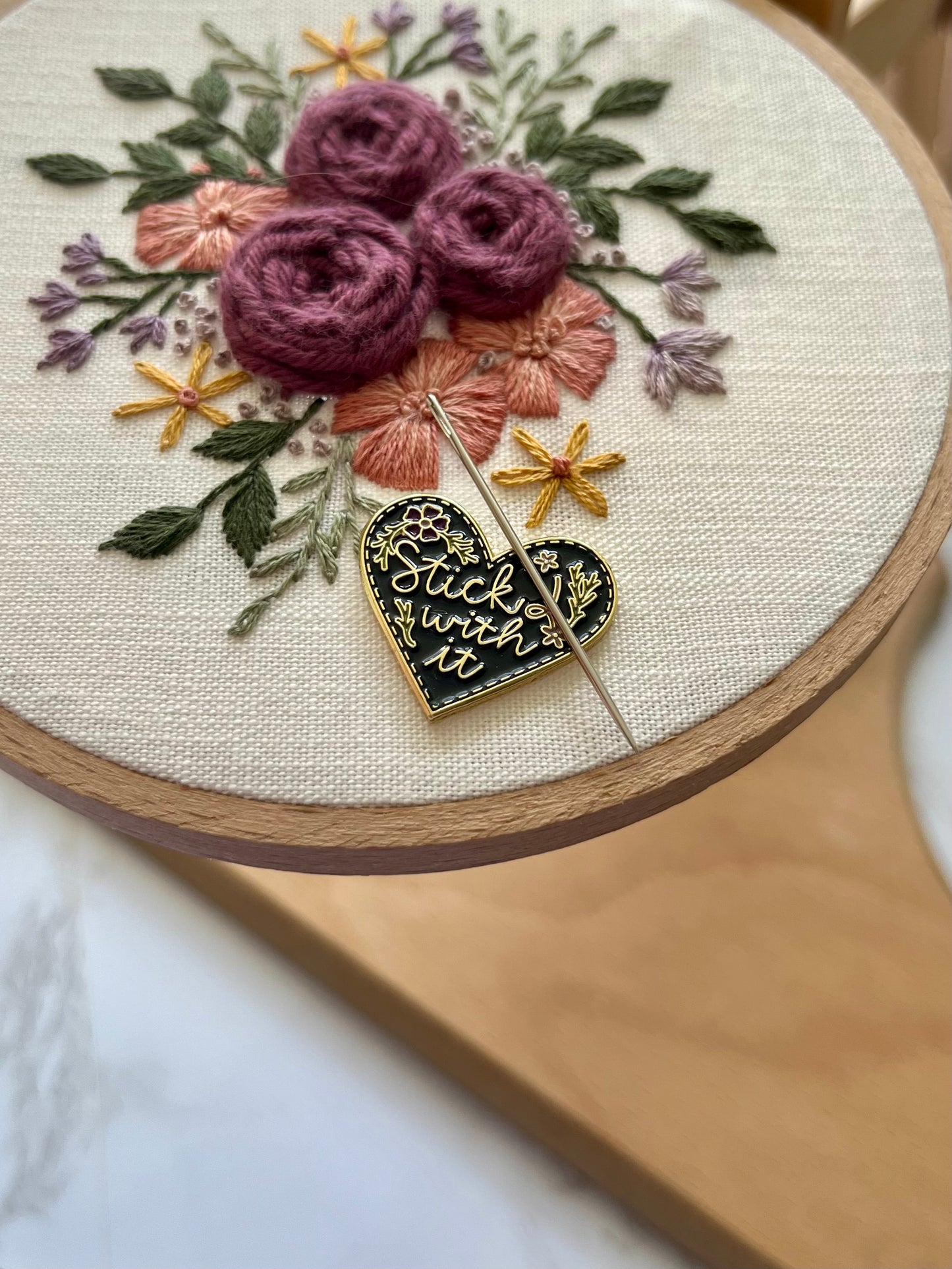Needle Minder | Gold Enamel Magnetic Needle Minder | Stick With It