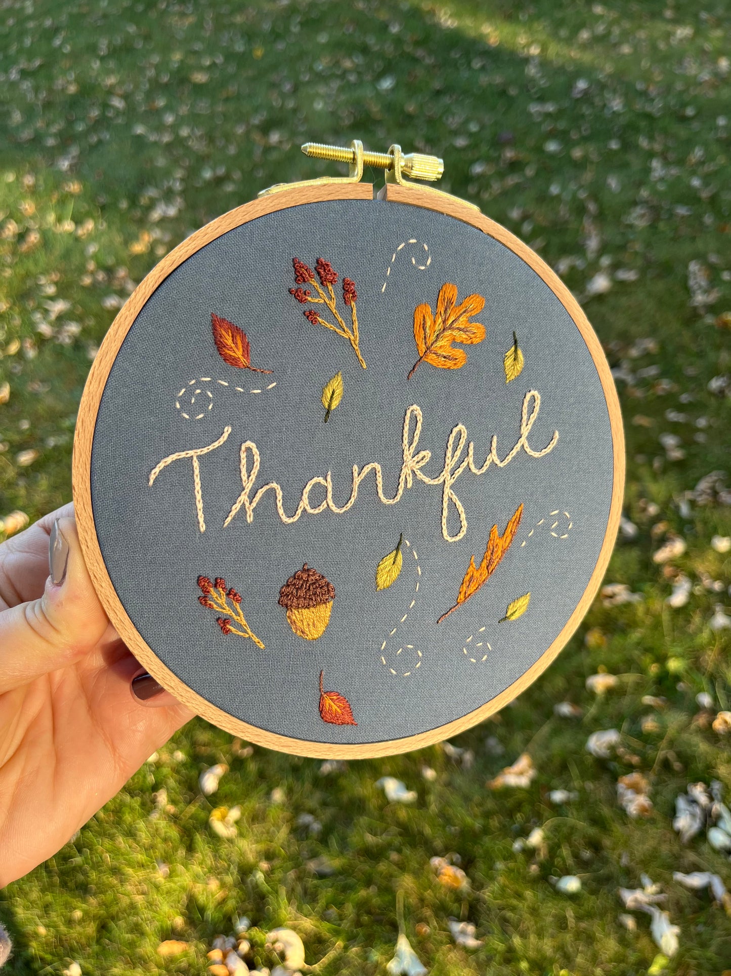Thankful Embroidery KIT | Full Kit | Fall Embroidery | Thanksgiving