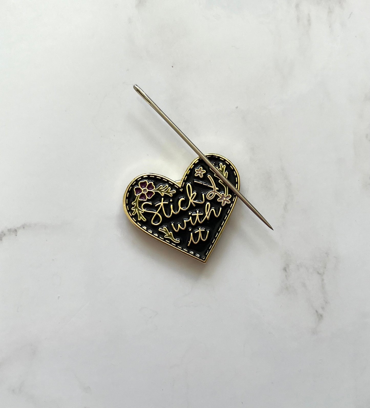 Needle Minder | Gold Enamel Magnetic Needle Minder | Stick With It