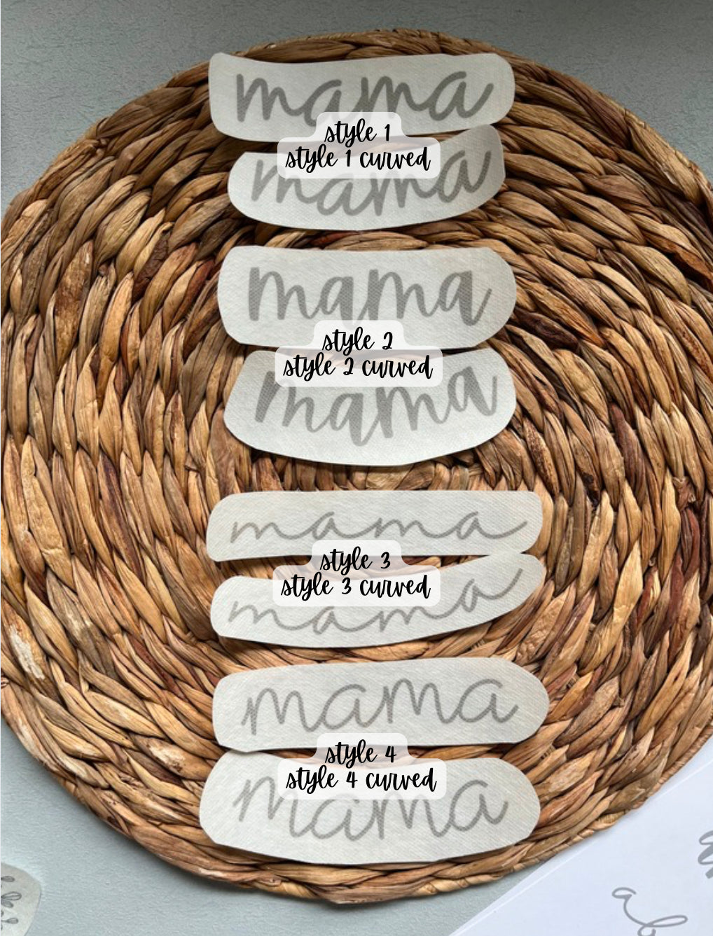 Stick and Stitch Pack | MAMA | MOM | Embroidery Designs | Peel and Stick Patterns