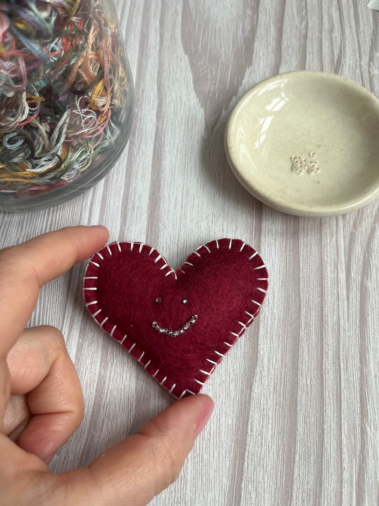 Custom Pocket Felt Hug | Braille Heart | Sensory Plush