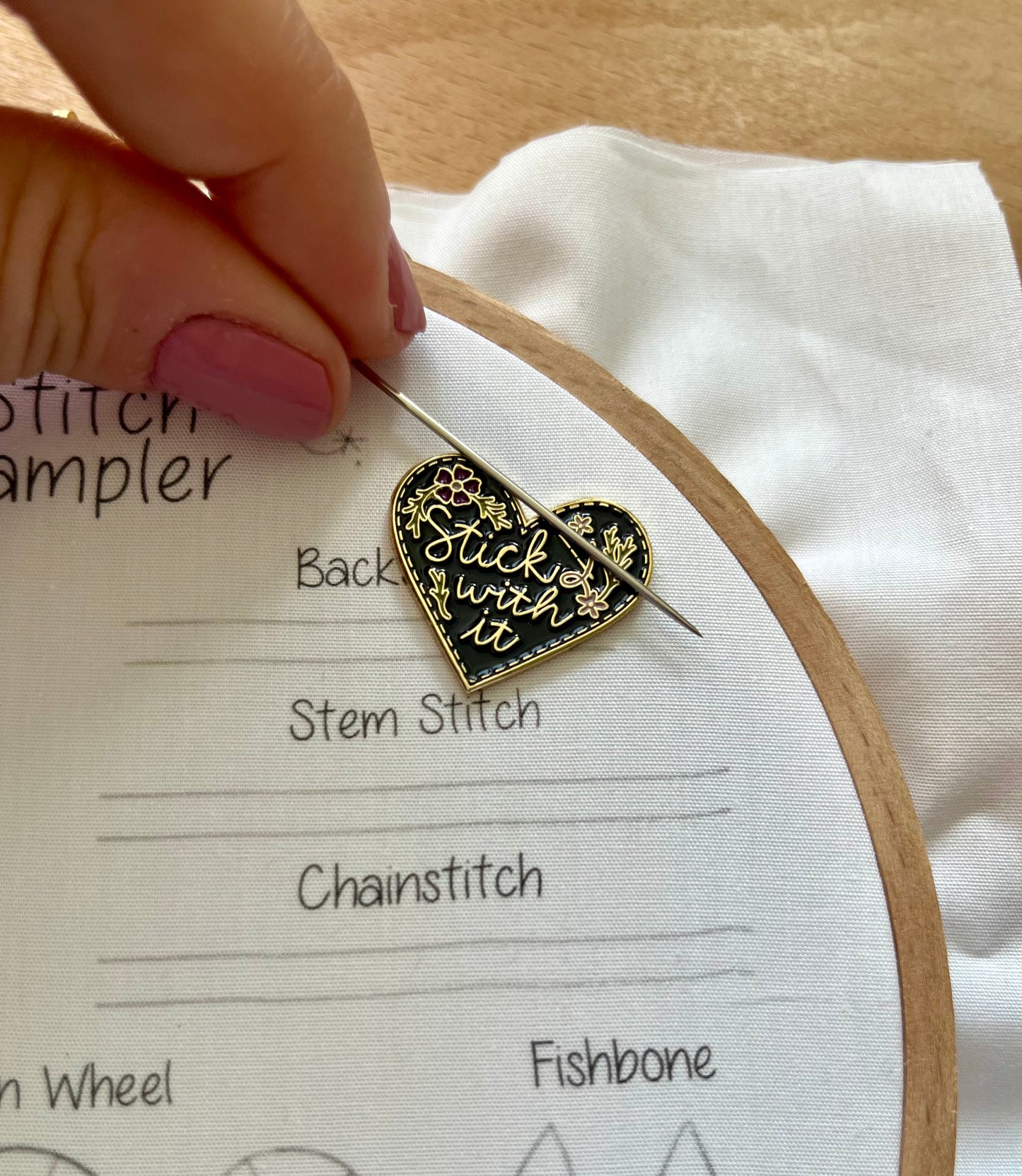 Needle Minder | Gold Enamel Magnetic Needle Minder | Stick With It