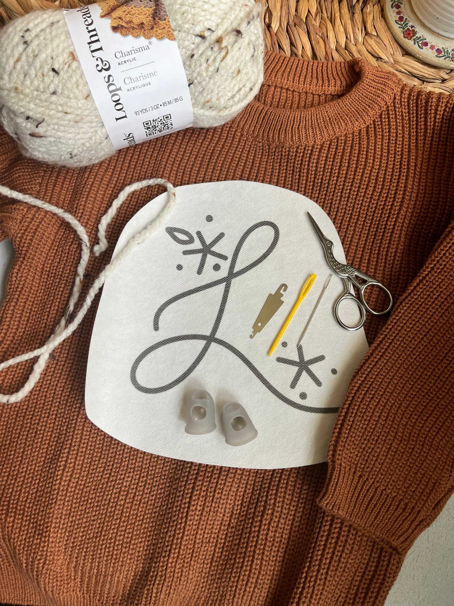 Stick and Stitch | MONOGRAM LETTER | Embroidery Designs | Peel and Stick Patterns