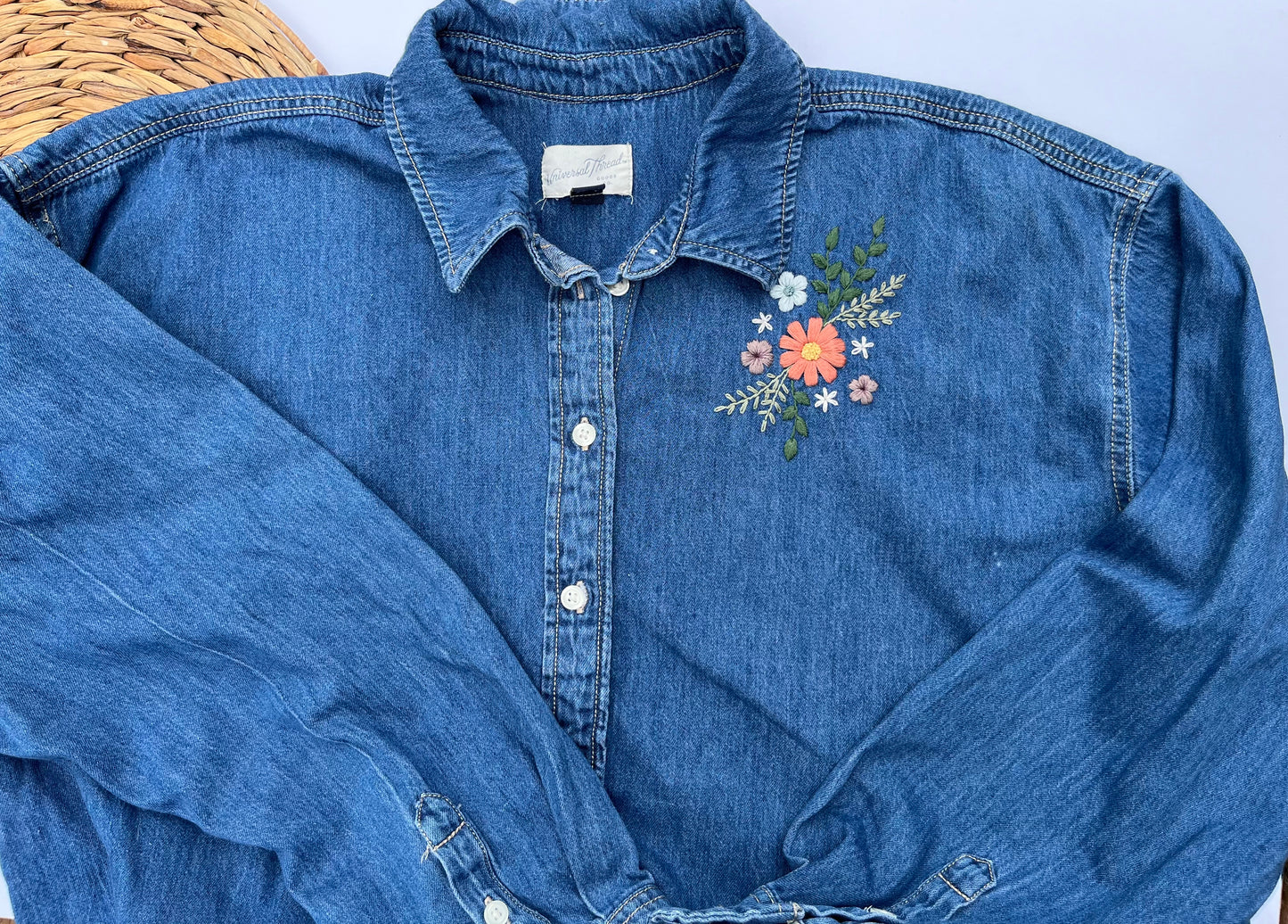 Denim Button Shirt | L |