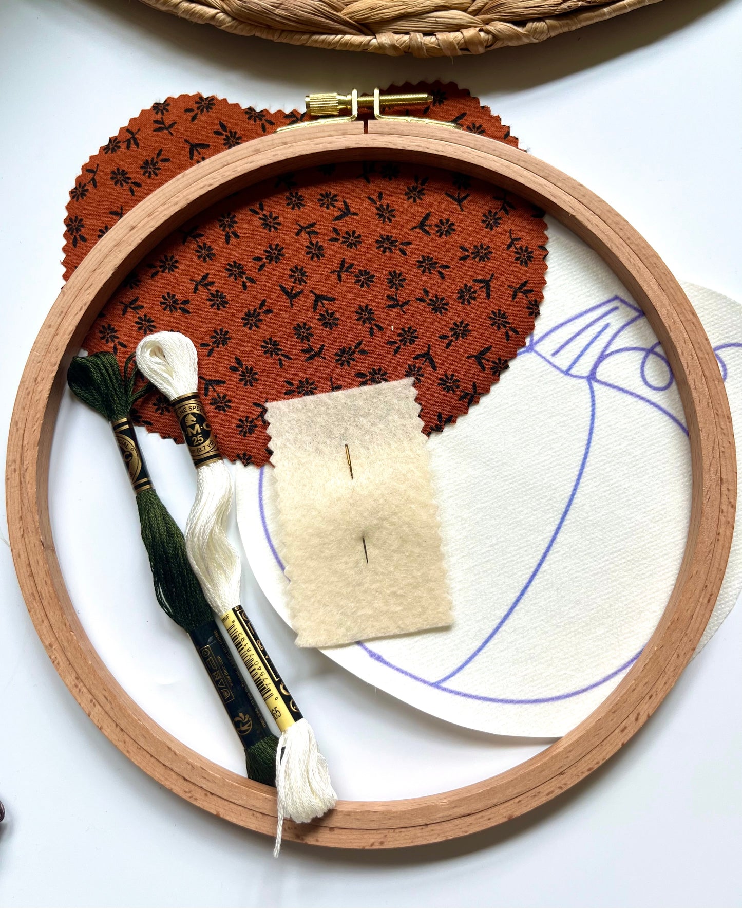 Pumpkin Appliqué Supply Kit | DIY Embroidered Shirt