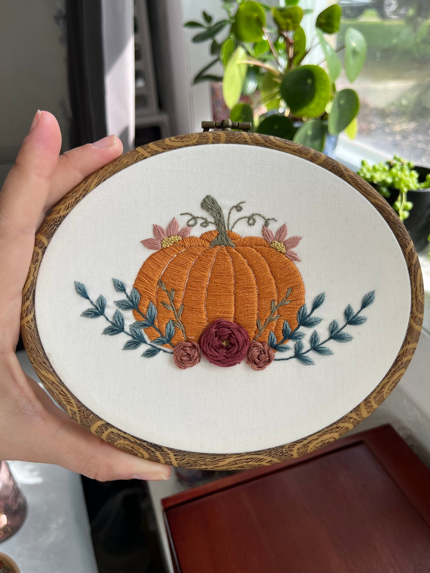 Floral Pumpkin Embroidery KIT | Full Kit | Fall Embroidery