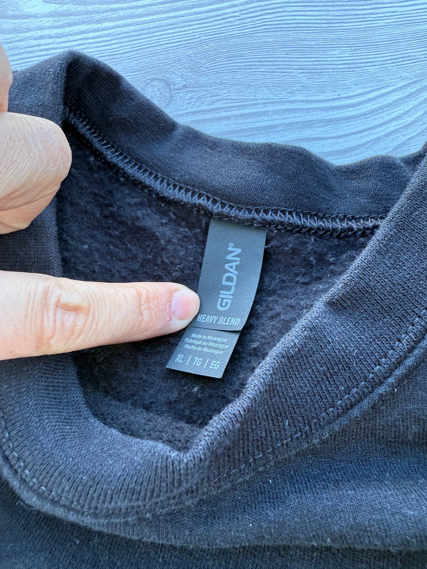 Ghost Appliqué Black Sweatshirt XL