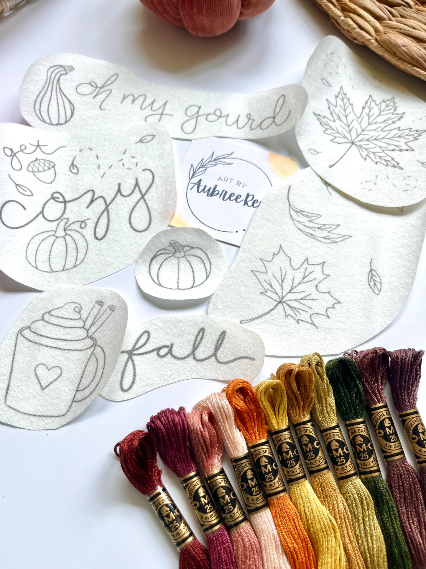 Stick and Stitch Embroidery | FALL | Stick & Stitch Patterns | Pattern Peel and Stick | Embroidery Designs
