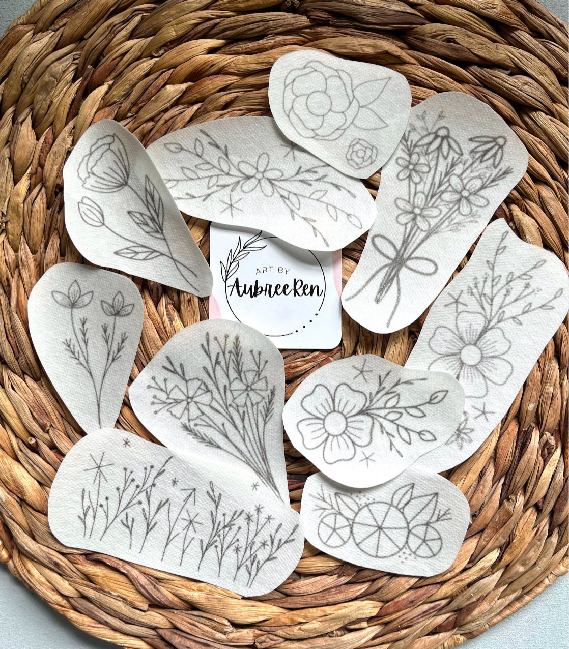 Stick and Stitch | FLORAL BOUQUETS | Beginner Embroidery Designs | Peel and Stick Patterns