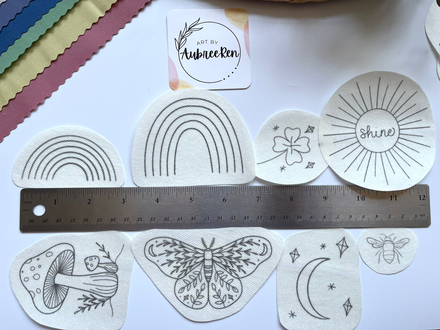 Stick and Stitch Pack | NATURE’S MAGIC | Embroidery Designs | Peel and Stick Patterns