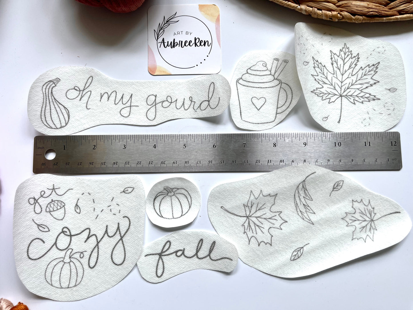 Stick and Stitch Embroidery | FALL | Stick & Stitch Patterns | Pattern Peel and Stick | Embroidery Designs