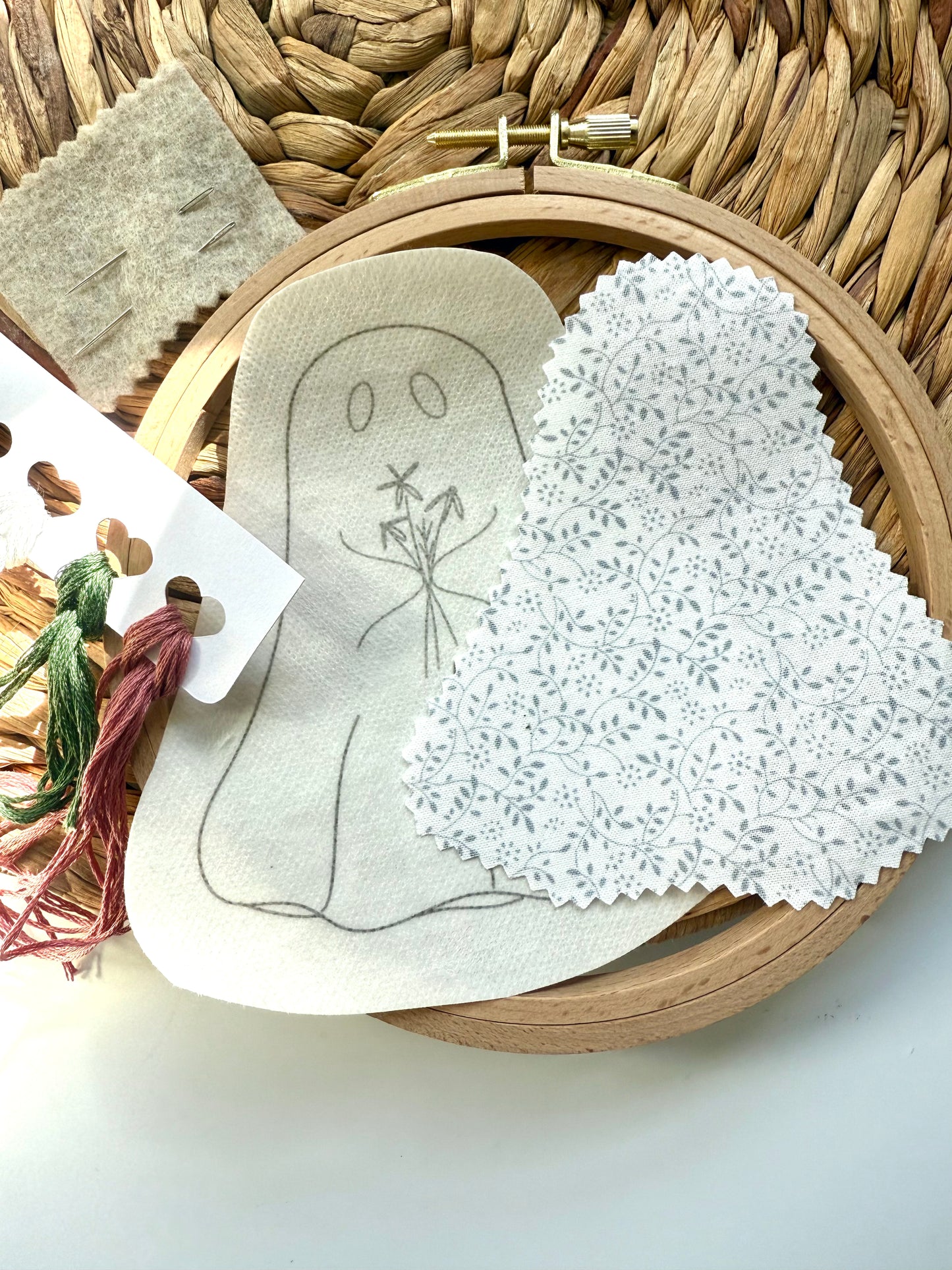 Ghost Appliqué Supply Kit | DIY Embroidered Shirt