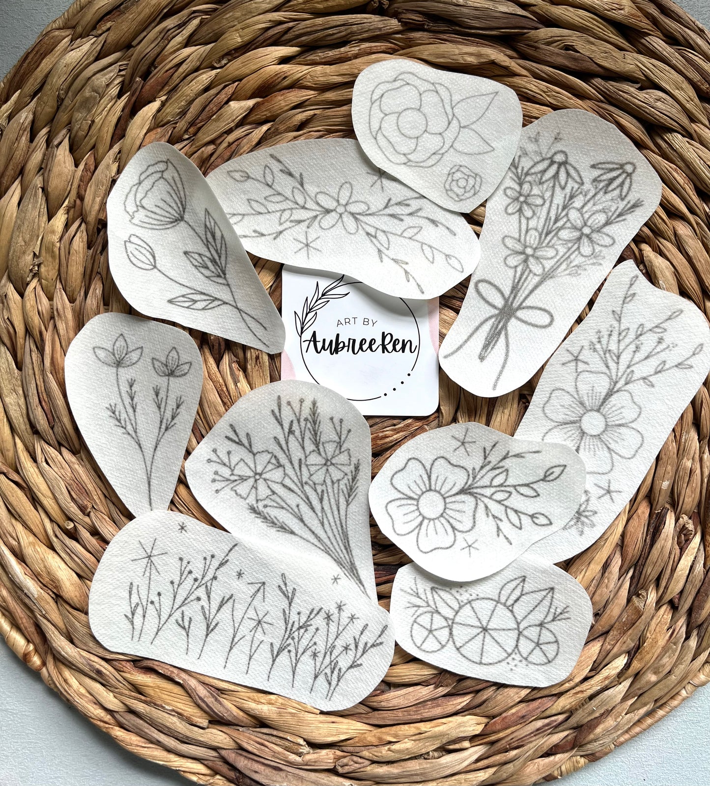 Stick and Stitch | FLORAL BOUQUETS | Intermediate Embroidery Designs | Peel and Stick Patterns