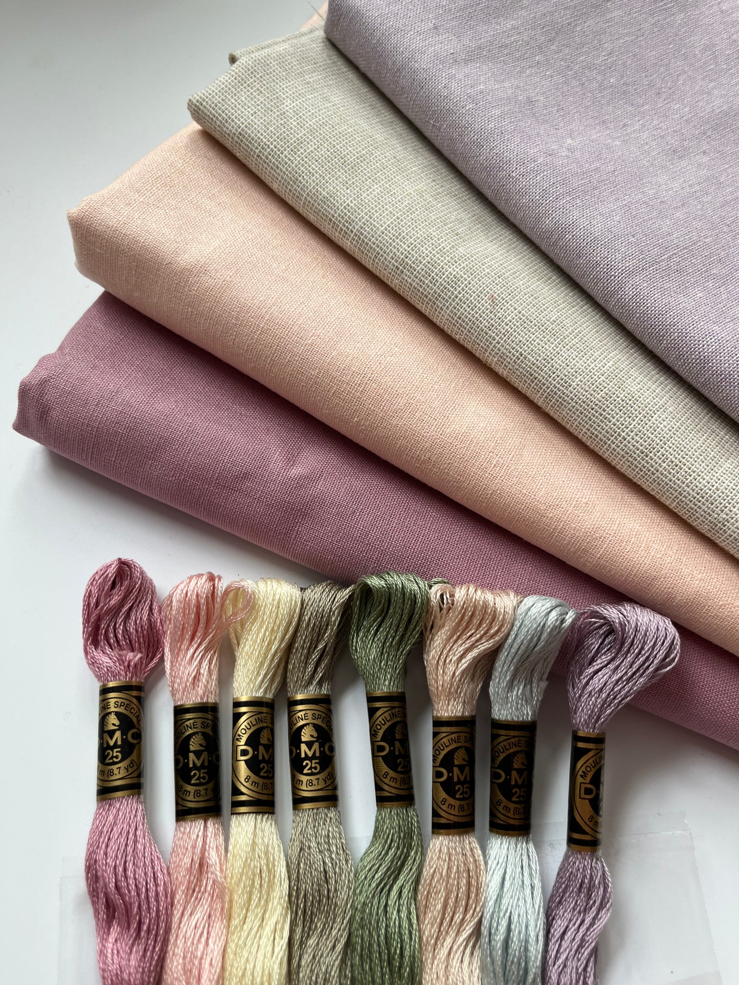 Cotton Fabric Squares |Spring Bloom Precut Fabric | Essex Linen