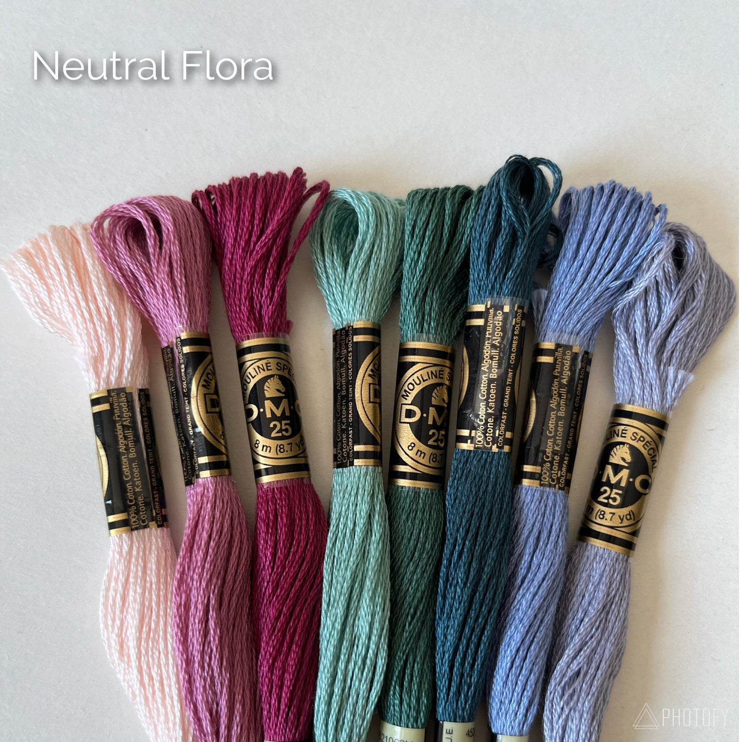 Neutral Flora Thread Pack | DMC Thread Pack | Embroidery Floss