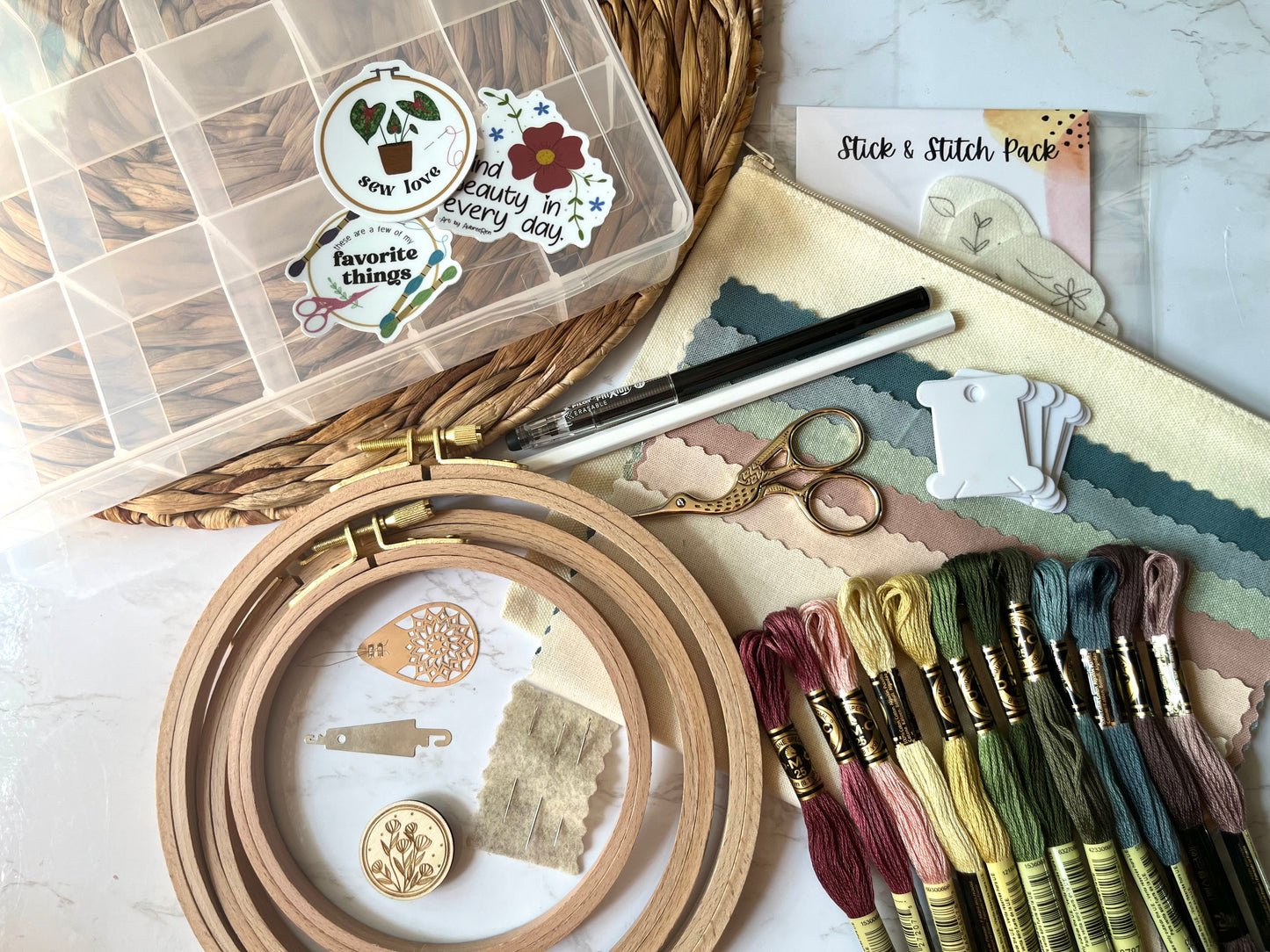 Deluxe Embroidery Kit | Customizable Supplies