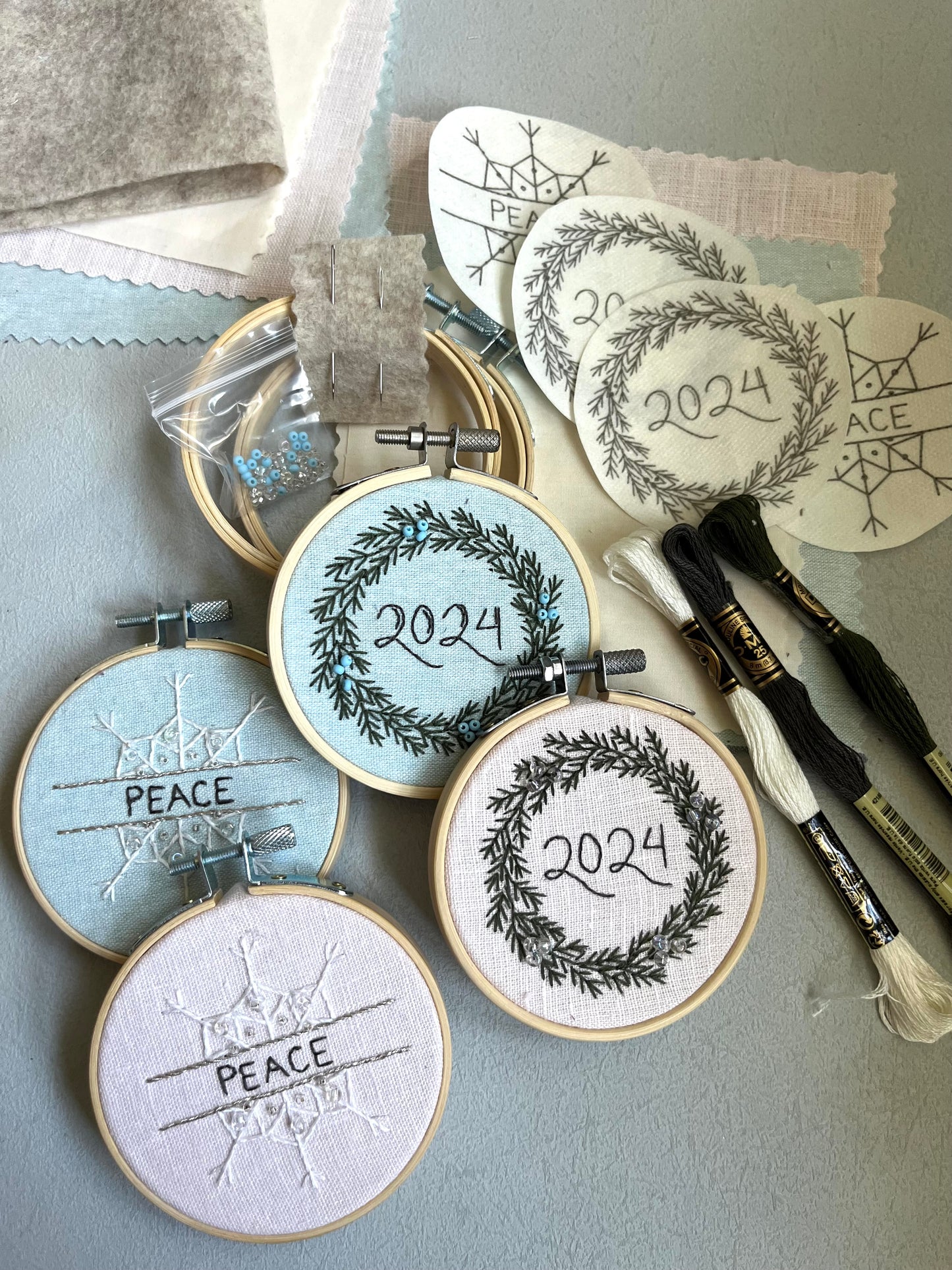 Christmas Ornament Embroidery Kit 2024 | DIY Embroidered Ornaments