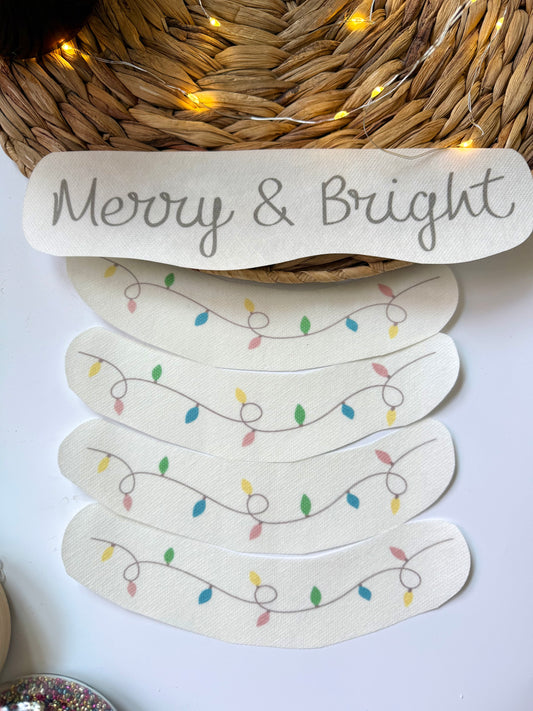 Stick and Stitch Embroidery | HOLIDAY LIGHTS | Stick & Stitch Patterns | Pattern Peel and Stick | Embroidery Designs