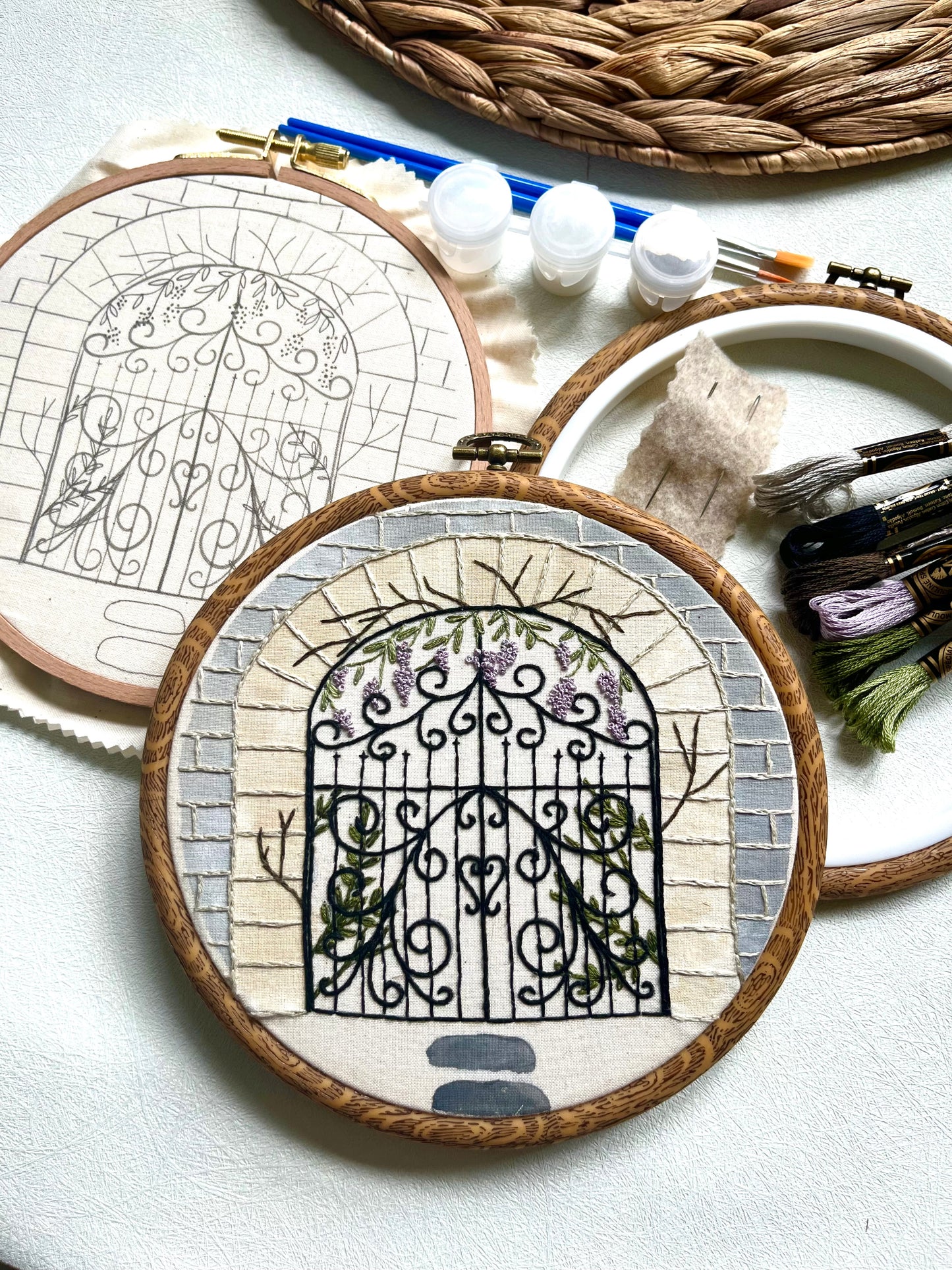 Secret Garden Embroidery Kit | FULL Kit with options | Intermediate