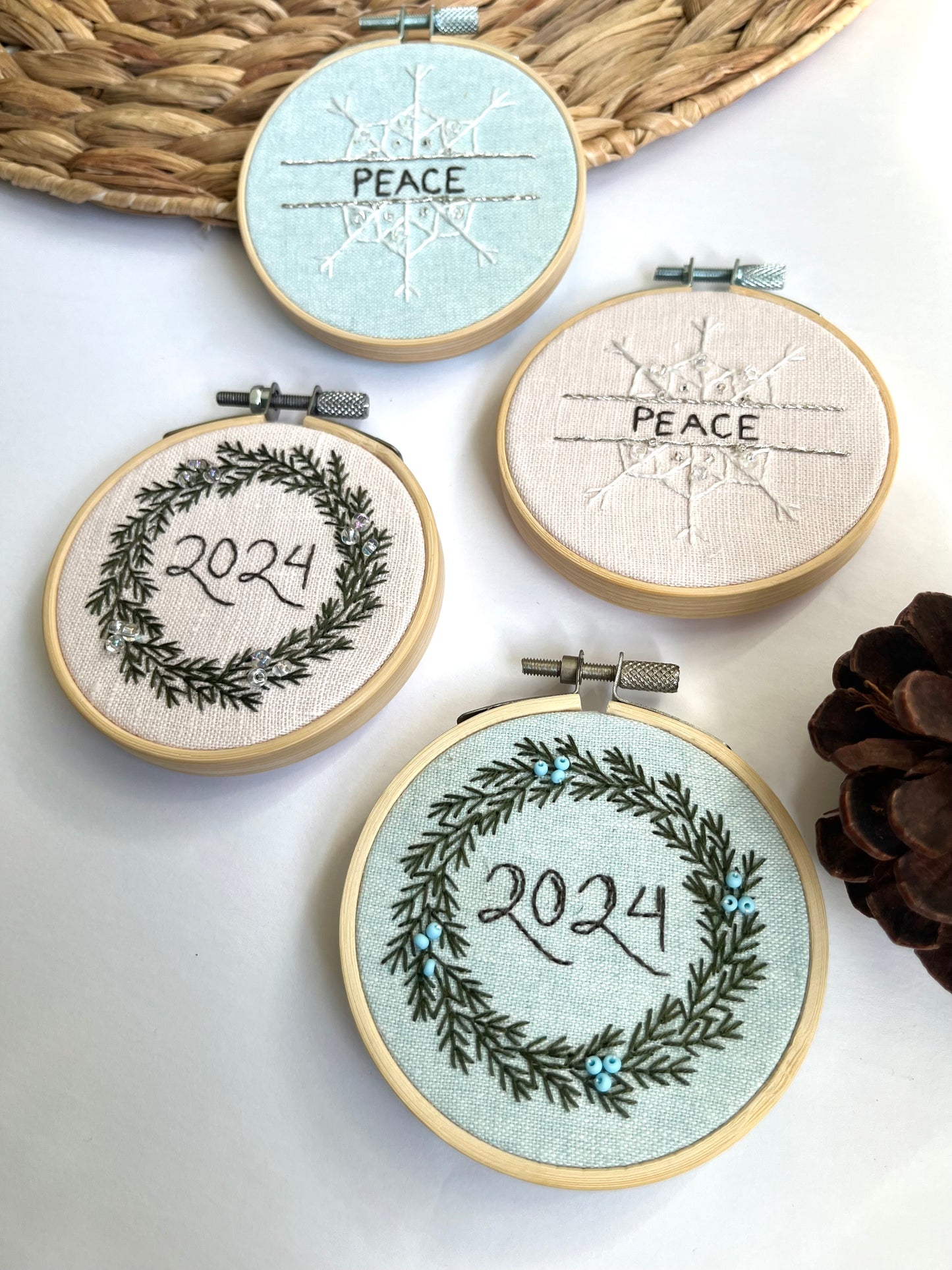 Christmas Ornament Embroidery Kit 2024 | DIY Embroidered Ornaments