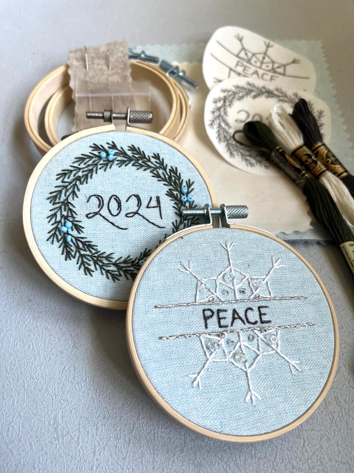 Christmas Ornament Embroidery Kit 2024 | DIY Embroidered Ornaments