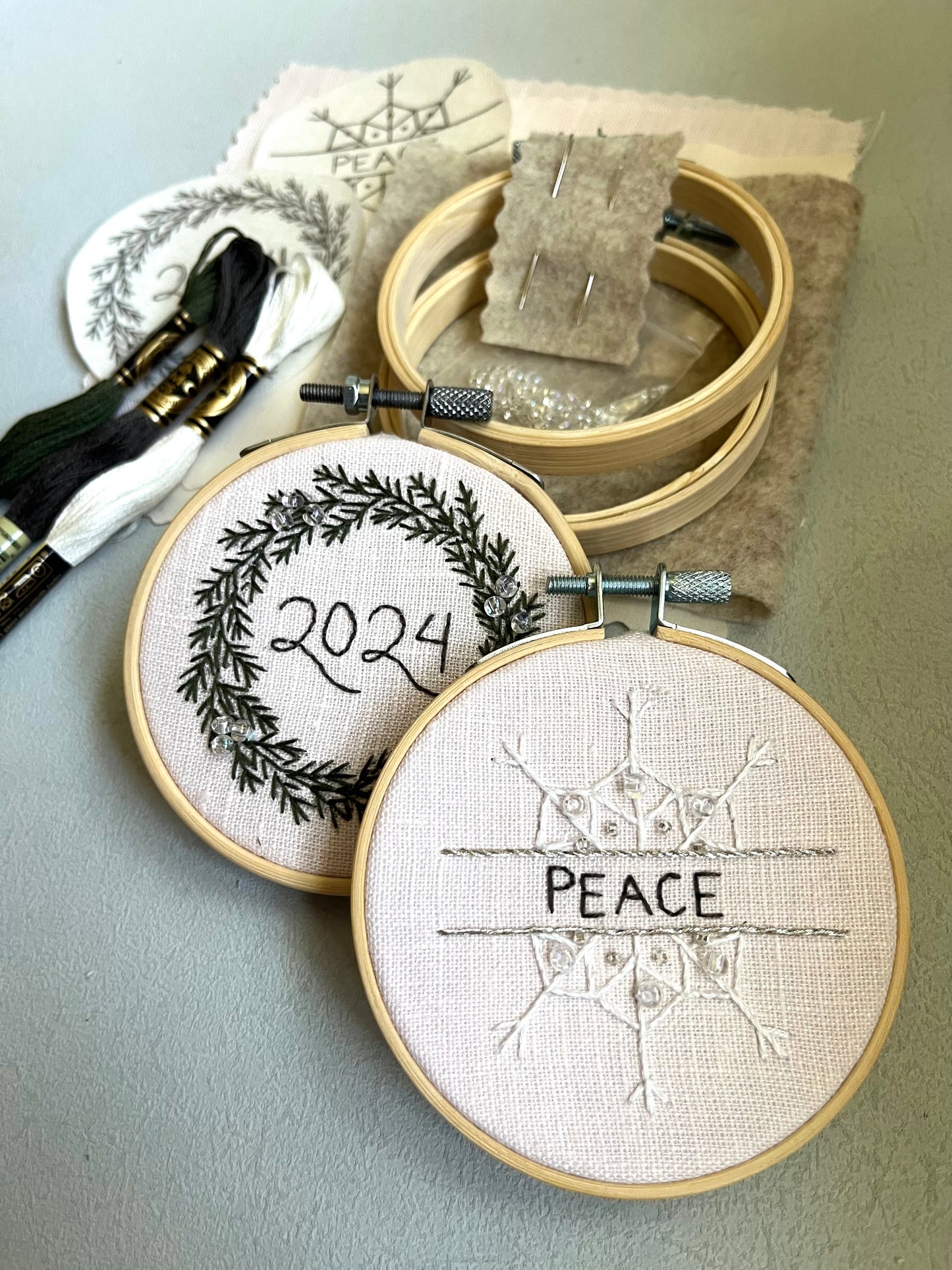 Christmas Ornament Embroidery Kit 2024 | DIY Embroidered Ornaments