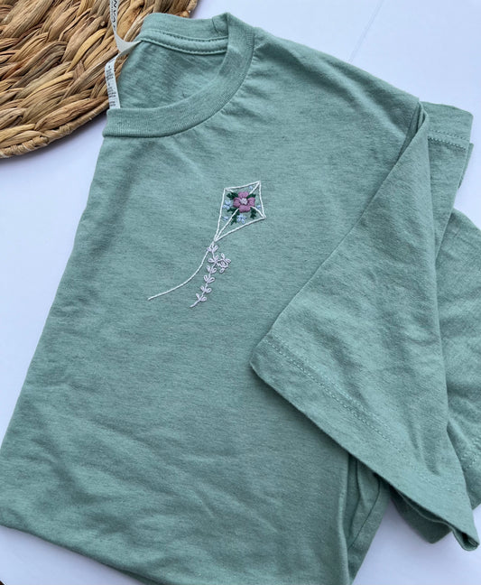 Embroidered Tshirt | M Unisex | Bella + Canvas Mint