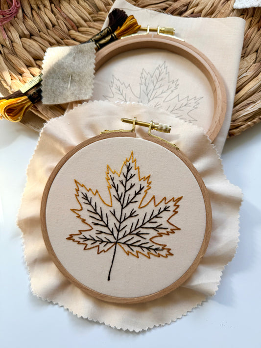 Maple Leaf Embroidery Kit | FULL Kit