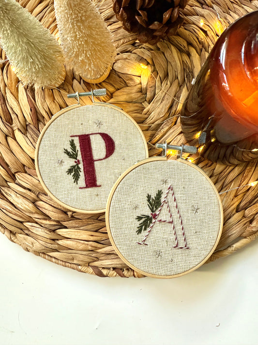 PDF Monogram Christmas Ornament Pattern | PDF Download
