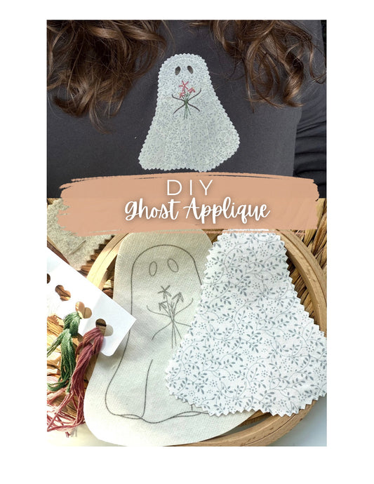 Ghost Appliqué Supply Kit | DIY Embroidered Shirt