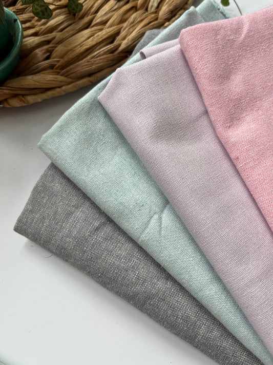Cotton Fabric Squares | Candy Hearts Precut Fabric | Essex Linen