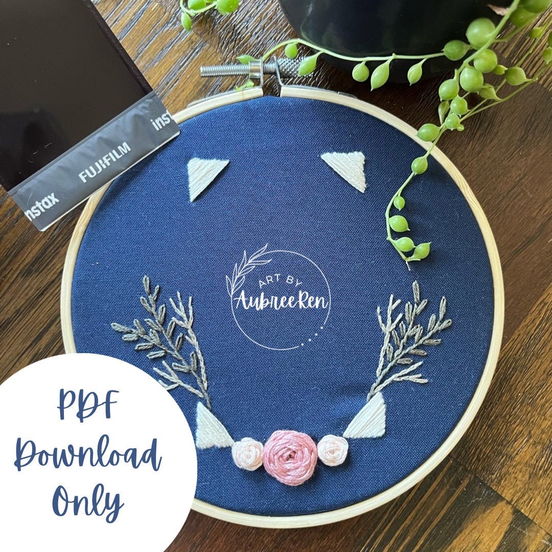 Instax Photo Frame Pattern | PDF Download Only | Embroidered Photo Frame Pattern