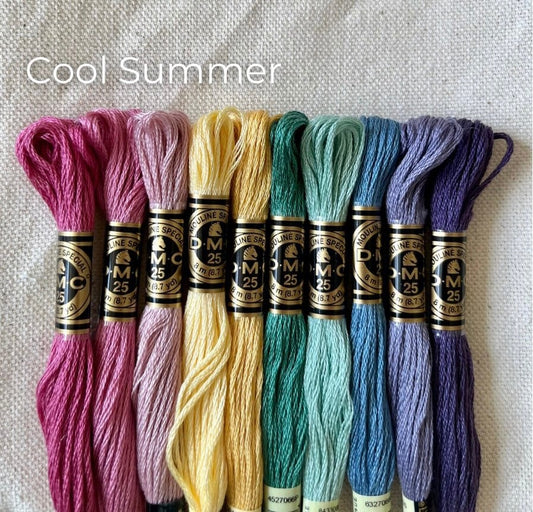Cool Summer Thread Pack | DMC Thread Pack | Embroidery Floss