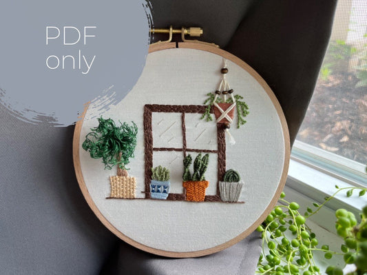 PDF Houseplants Pattern | Downloadable Embroidery Pattern