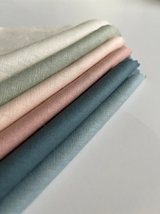 Cotton Fabric Squares | Precut Fabric | Essex Linen | Rainy Day