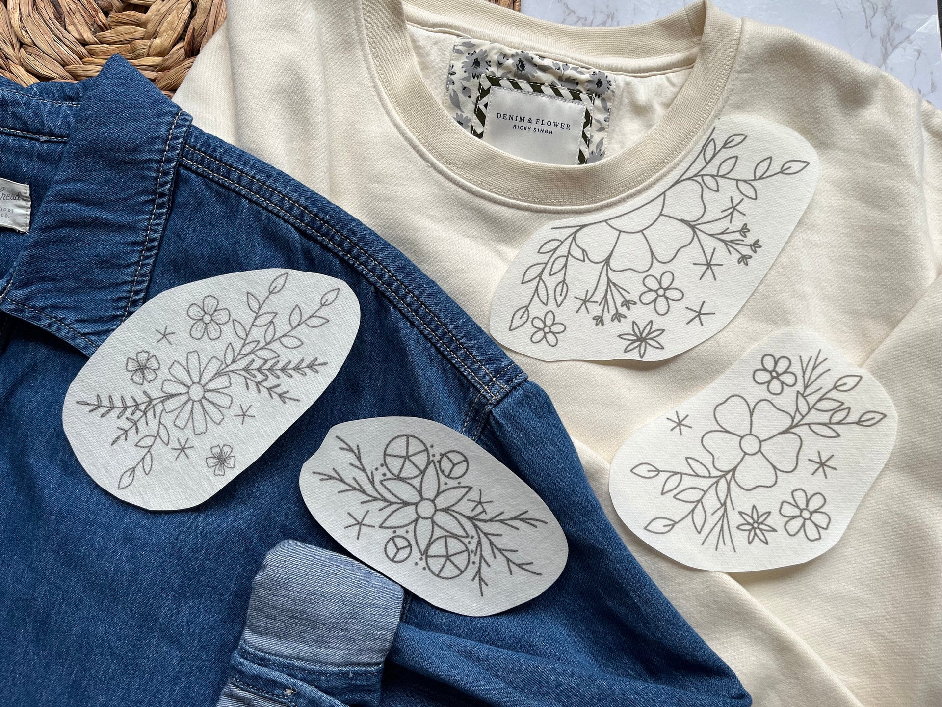 Embroidery Design Embroidered Jeans Stick And Stitch Pack